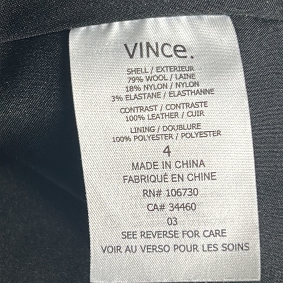 Vince Boucle’ Sweater Jacket with Leather Sleeves and a trim Size 4 - Picture 6 of 10